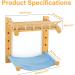Yangbaga Cat Hammock for Wall - Wall Mounted Cat Shelves with Scratching Pad - Bamboo Cat Wall Perch with Flannel Bed - Buy Online on GoSupps.com