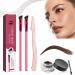 Anjoize Eyebrow Pen Anjoize 4D Laminated Brow Grooming Kit Anjoize Eyebrow Brush Home Eyebrow Care Kit 4D Laminated Ultra-thin Angled Eyebrow Brush with Waterproof Eyebrow Gel (J)