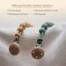 MumEZ 2 PCS Premium Silicone Dummy Clip Set - BPA Free Pacifier Chains for Boys and Girls - Apricot and Sage Color Combo - Buy Online on GoSupps.com