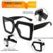 FEISEDY Fashion Oversized Blue Light Glasses for Women - Anti Fatigue Thick Square Computer Eyewear B2381 Black - 50mm - Buy Online on GoSupps.com