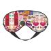 School Newspaper in English Print Unisex Sleeping Eye Mask Soft Comfortable Light-Blocking Eye Mask Black