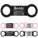 Gisurey dog brand with engraving- silent slide-on dog stark personalized made of robust stainless steel durable and easy to read dog trailers with engraving for dog and cat collar (BB S) S (width: 1.5 cm) black & black