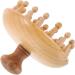 Beavorty Bamboo Massage Comb - Beech Hairbrush for Hair Growth & Scalp Care | Portable Acupuncture Massage Tool for Women | Wide-Tooth Brush for Curls - Buy Online on GoSupps.com