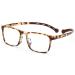DOOViC Blue Light Filter Reading Glasses Square Frame Large Lenses Glasses with Prescription Strength 1216 Flowers 1.75 x