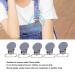 Buy 10 Metal Pacifier Clips - Round Chain Clips for Babies & Toddlers (Gray) - Durable Dummy Nipple Holders International Shipping Available - Buy Online on GoSupps.com