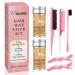 MULAFEE 2 Pack Hair Wax Stick Kit Wax Stick for Smooth Hair Wigs Non-Greasy Styling Wax for Fly Away and Edge Frizz Hair Slick Stick with Comb & Hair Clips Set