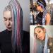 YMHPRIDE 5pcs Mixed Color 24 Jumbo Braiding Hair Extensions - White Pink Light Blue & Light Purple - Buy Online on GoSupps.com