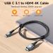 USB-C to HDMI Cable 0.5M  sweguard Type C to 4K HDMI Cord Compatible with iPhone 15 Pro Max Plus MacBook Pro iMac 2017 Surface Book 2 Chromebook Pixel Yoga 920 Samsung Galaxy S23 S22 S21 S20 S10 S9 S8 - Buy Online on GoSupps.com