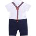 AmzBarley Baby Boys Tuxedo Rompers Suit with Bowtie - Black, 3-6 Months - Buy Online on GoSupps.com