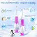 SEAGO Toddler Electric Toothbrush for Ages 0-3 | Smart Timer Suction Base & 4 Brushheads - Purple-C - Buy Online on GoSupps.com
