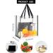 12 Pack Clear Stadium Approved Tote Bags with Handles - 12x12x6 Inch Transparent Plastic Bags for Work, Sports, Concerts - Buy Online on GoSupps.com