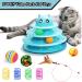 17 Pack Cat Toys Interactive for Indoor Cats Kitten Toy Fun Roller 3 Level Cat Teaser Ball Toys with Cat Feather Wand Pink - Buy Online on GoSupps.com