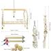 Allazone Bird Parrot Toys 14 PCS Hanging Bell Pet Bird Cage Hammock Swing Toy Bird Perch Toys Wooden Chewing Toy for Conures Love Birds Small Parakeets Cockatiels Macaws Style A - Buy Online on GoSupps.com