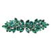 Faship Gorgeous Green Rhinestone Crystal Floral Hair Barrette Clip