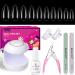 Blacico Nail Tips and Glue Gel Nail Kit 500pcs Gel Nail Tips with 5 in1 Gel Nail Glue and UV/LED Nail Lamp Nail Art Tools Almond Acrylic Nail Kit Easy DIY Extension Set Gift for Women