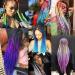 AIDUSA Ombre Braiding Hair 24 Inch 100g 5pcs Synthetic Afro Jumbo Extensions - Black to Red | Women's Hair Twist Crochet Braids - Buy Online on GoSupps.com