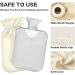 Beige Hot Water Bottle with Cover - Pain Relief Heating Bag for Women Girls & Children | 1L International Shipping - Buy Online on GoSupps.com