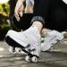 Pairobin Outdoor Roller Skate Shoes - Unisex Multifunctional Deformation Invisible Roller Skates with White LED - Size 2.5 - Buy Online on GoSupps.com