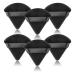 AMMON 6 Pcs Powder Puff Black Triangle Soft Makeup Powder Puff Face Makeup Sponge Puff Velour Makeup Puff Pure Cotton Powder Puff for Loose Mineral Powder Cosmetic Body Contouring Tools
