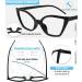 MARE AZZURO Cat Eye Reading Glasses for Women - Stylish Cute Readers in Black (1.75) - International Shipping Available - Buy Online on GoSupps.com