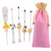 Baby make-up brush set-5-part creative stab-topics cosmetics brush set premium synthetic foundation eyeshadow brush set best gift for young girls pumpkin