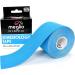 Meglio Kinesiology Tape - Uncut 5 Metre Roll - Therapeutic and Hypoallergenic - For Muscle Support & Sports Injury Recovery - Breathable & Waterproof - Knee Ankle & Wrist - Long Lasting Adhesive Blue - Buy Online on GoSupps.com