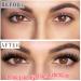 Cat Eye Lashes D Curl Russian Strip Lashes 17mm Fluffy False Eyelashes Clear Band Eyelashes Dramatic Faux Mink Lashes (Black (8 pairs)) - Buy Online on GoSupps.com