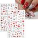 JMEOWIO 10 Sheets Valentines Day Heart Nail Art Stickers Decals Self-Adhesive Rose Love Nail Supplies Nail Art Design Decoration Accessories - Buy Online on GoSupps.com