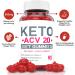 Keto ACV 20 Gummies with Apple Cider Vinegar - Vegan Non GMO Ketosis Supplement (1 Pack) - Buy Online on GoSupps.com