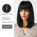 Oufei Black Bob Wig with Ponytail | Synthetic Hair Wigs for Women | Perfect for Cosplay & Daily Use (1052-1) - Buy Online on GoSupps.com