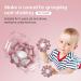 MCGMITT Baby Rattle Teething Ball Toy | Soft Silicone Sensory Teether for Babies 0-12 Months | Shaker Toy Gift (Deeppink) - Buy Online on GoSupps.com