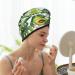 Hair Towel Wrap - Quick Drying Towel Turban in Watercolor Green Tropical | Best Hair Drying Solution - Buy Online on GoSupps.com