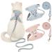 Xoelle 2 pieces of adjustable rabbits leash adjustable cat dishes adjustable rabbit dishes pets dishes and leash for cats rabbits small dogs and small pets