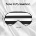 Adjustable Black & White Stripes Light Blocking Eye Mask for Sleep Travel & Yoga - Soft Comfort - Buy Online on GoSupps.com