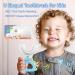 U Shaped Toothbrush for Kids - Manual Toddler Toothbrush Age 2-6 | 360 Food Grade Soft Silicone for Optimal Dental Health - Sky Blue - Buy Online on GoSupps.com