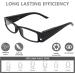 LED Lighted Reading Glasses 3.5x Magnification for Clear Vision - 2 Pack Black Nighttime Readers for Men and Women - Buy Online on GoSupps.com