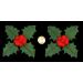 2 x Edible 3D Giant Holly Leaves Leaf with berries 20 colours toppers decorations cake