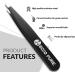 Premium Stainless Steel Slant Tip Tweezers for Women & Men - Fine & Sharp Points - Lab Precision - 1 Pack - Buy Online on GoSupps.com