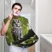 Owl Tree Branches Print Beard Bib Apron - Best Beard Hair Catcher for Men | Trimming & Shaving Cloth - Buy Online on GoSupps.com