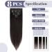 SEGO Clip in Hair Extensions - 40cm Straight Black Human Hair (1B#) - Natural Look for Effortless Style - Buy Online on GoSupps.com
