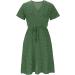 Women's Green Floral Wrap Midi Dress - Boho Summer Beach A-Line Smocked Dress - Buy Online on GoSupps.com
