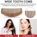 Handmade Green Sandalwood Wide Tooth Comb for Women and Men - Anti-Static, Detangling, Beard Comb - Buy Online on GoSupps.com