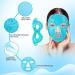 Rejuvenate and Refresh with Ice Face Mask and Eye Mask Set - Hot and Cold Compress Therapy for Pain Relief, Migraines, Puffiness - Reusable Gel Masks in Blue - Buy Online on GoSupps.com