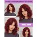 WOKESTAR Bob Curly Wig - Short Synthetic Wavy Wine Red Wig for Women, 12 inch with Fringe - Buy Online on GoSupps.com