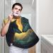 Beautiful Moon Wolf Print Beard Bib Apron | Non-Stick Men s Hair Catcher for Shaving | Unique Gifts for Men | One Size Black - Buy Online on GoSupps.com