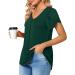 Womens Petal Short Sleeve Blouse Tunic Top - Stylish Army Green Amazon Liquidation Deal - Buy Online on GoSupps.com
