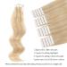 Department of Amazing Beauty Tape In Hair Extensions - Remy Real Hair Highlights Invisible Seamless Reusable - Dirty Blonde with Platinum Beach Bleach #P18-613 50g 55cm - Buy Online on GoSupps.com