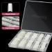 Venares 500 Pieces Acrylic Nail Tips Set - Half Square Natural Gel Nails - 10 Sizes with Glue - Perfect for International Shipping - Buy Online on GoSupps.com