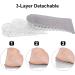Invisible Height Increase Insoles - 2 Pairs Heel Lift Inserts with 3-Layer Support | Height-Adjustable Shoe Pads for Foot Cushioning - Gray - Buy Online on GoSupps.com