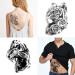 Lion Tiger Wolf Half Arm Sleeve Temporary Tattoo Sticker for Men - Pack of 20 Sheets - Buy Online on GoSupps.com